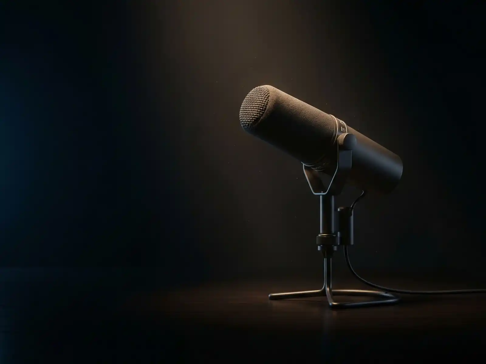 Micrófono profesional iluminado sobre fondo oscuro, imagen representativa de la categoría Ediciones Especiales MUR