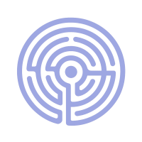 Laberinto esotérico para Misterios y Enigmas Ícono de laberinto místico. Representa el camino hacia lo desconocido en la categoría Misterios y Enigmas.