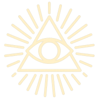 Símbolo conspirativo dorado – Historia y Conspiraciones | MUR Ícono del Ojo que Todo lo Ve. Representa vigilancia, conocimiento oculto y conspiraciones históricas.