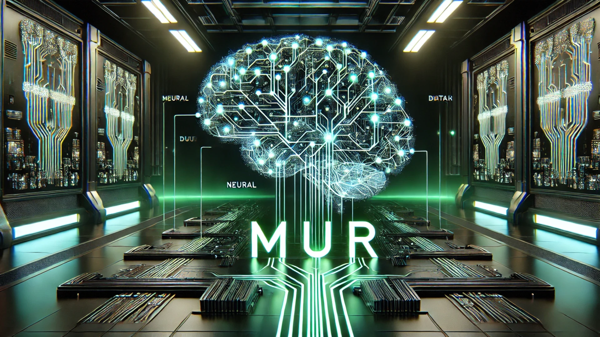 Representación visual de la inmortalidad digital con cerebro conectado a circuito tecnológico