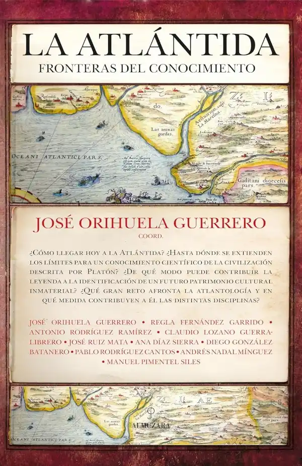 Portada del libro La Atlántida: fronteras del conocimiento, coordinado por José Orihuela Guerrero