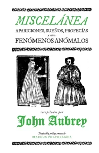 Portada del libro Miscelánea de John Aubrey
