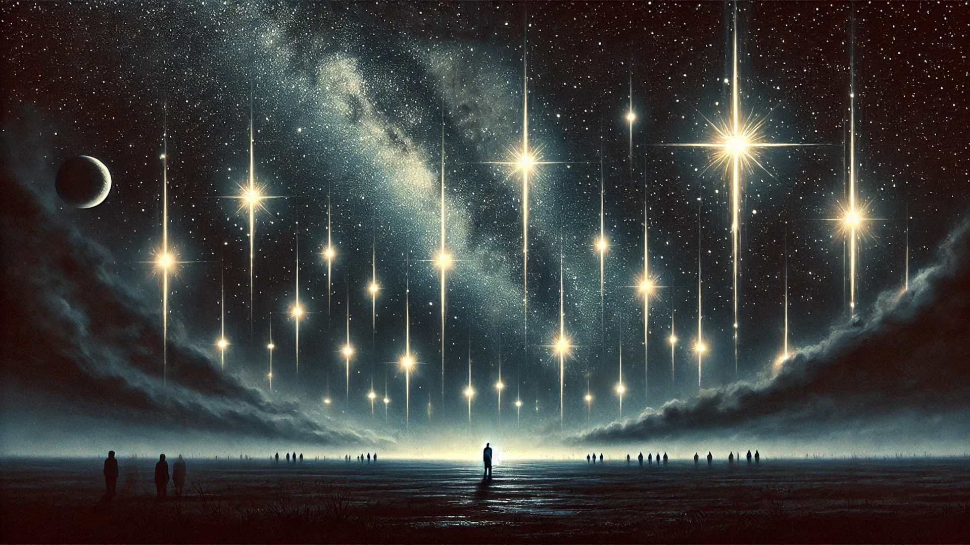 El misterio de los orbes brillantes de 1913: orbes llameantes en el cielo nocturno.