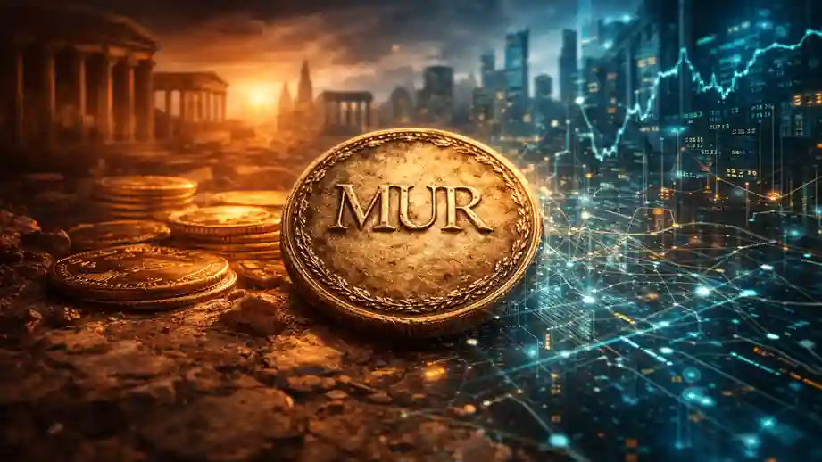 Evolución del futuro de la economía mundial desde la antigua Roma hasta el sistema financiero digital moderno